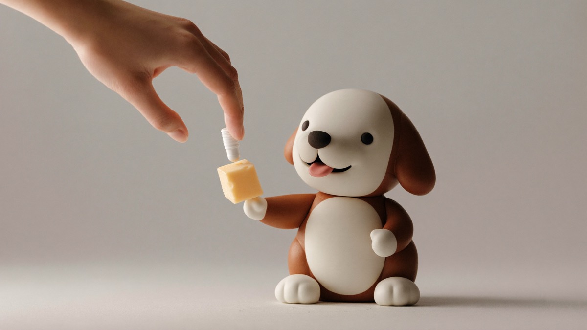 A small cube makes a classic pill pocket — for dogs that tolerate dairy
