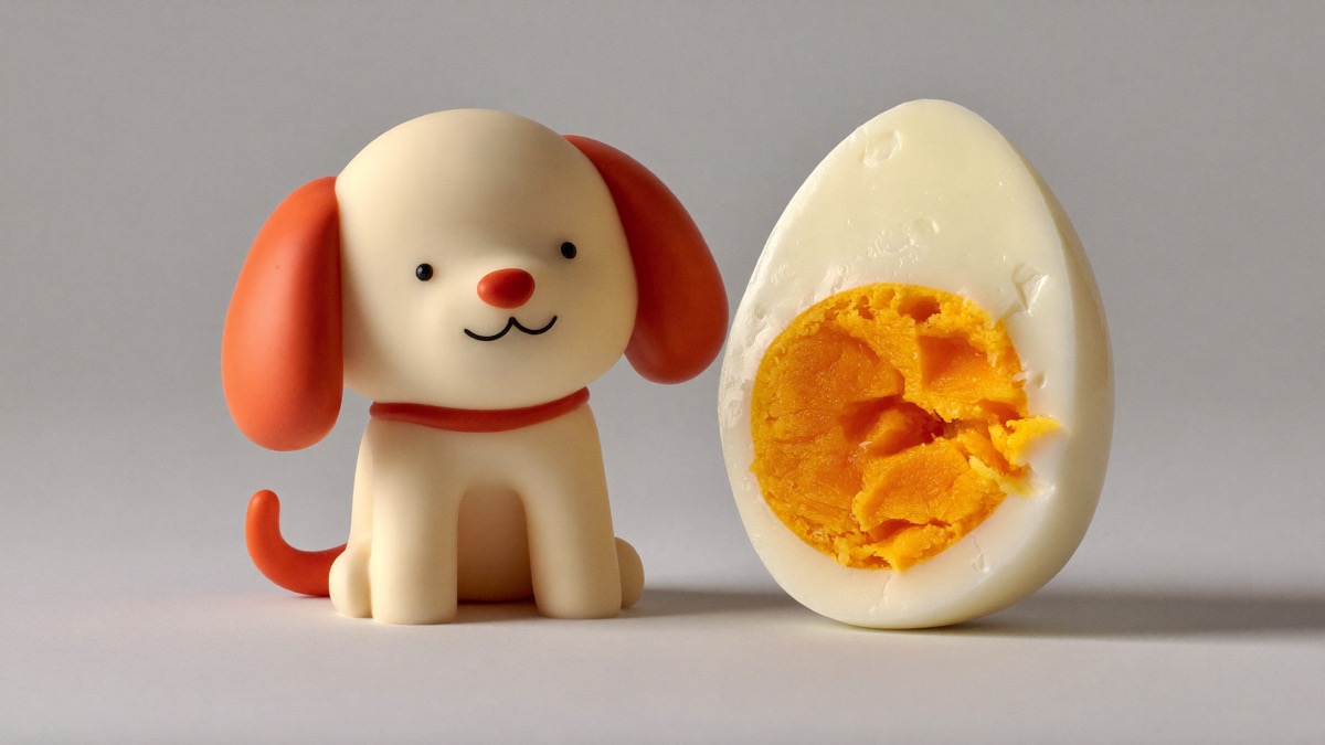 Fully cooked and plain — cooking removes the salmonella risk raw eggs carry