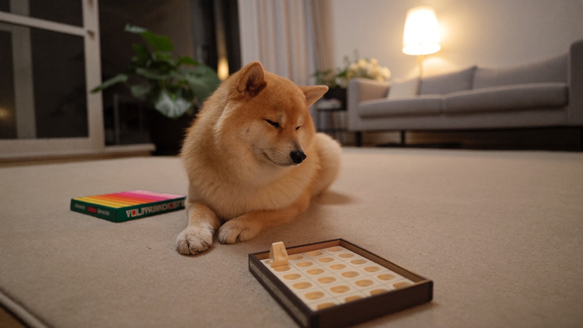 A food puzzle before the usual barking hour means the quiet behaviour gets rehearsed instead of the loud one