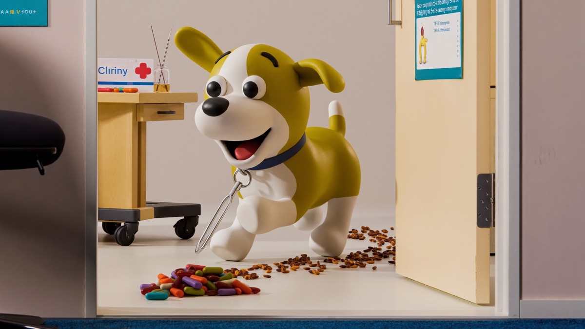A happy visit changes what the clinic door predicts: walk in, eat something wonderful, leave — no needles today
