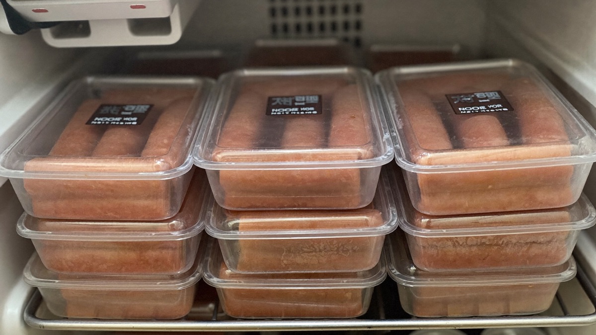 Frozen commercial raw portions must go straight from freezer to fridge to bowl in our climate