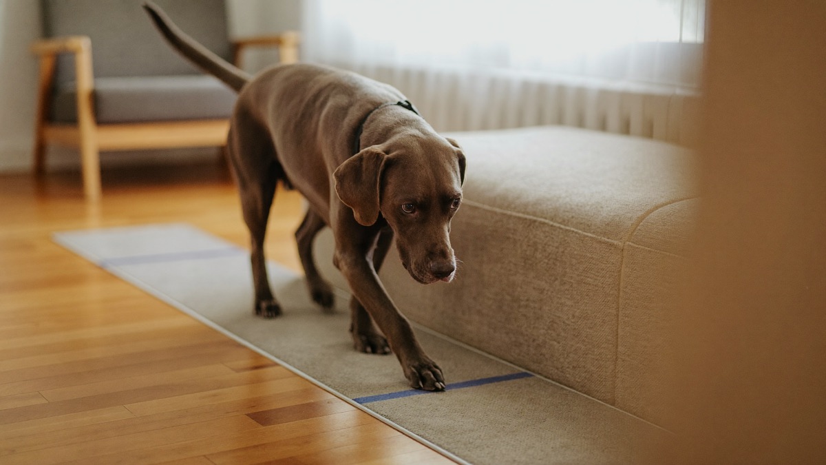 A ramp to the couch spares arthritic joints the jump — cheap, immediate, and dogs learn it fast
