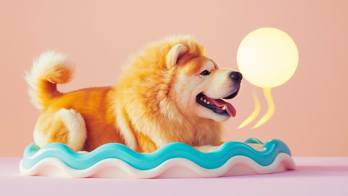 A dense coat plus a short muzzle makes the chow one of the highest heatstroke risks here