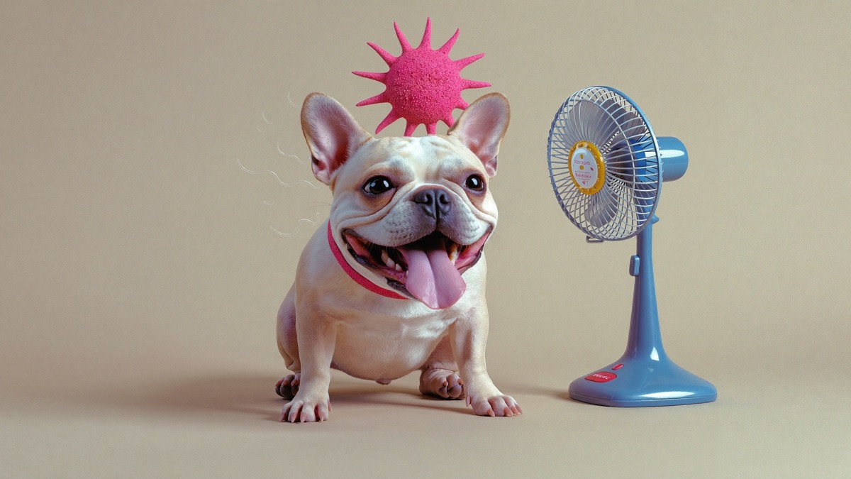 A flat face means breathing through a straw — heat is the biggest risk here
